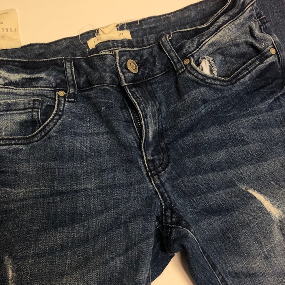Forever 21 Denim Distressed Jeans - Picture 2 of 6
